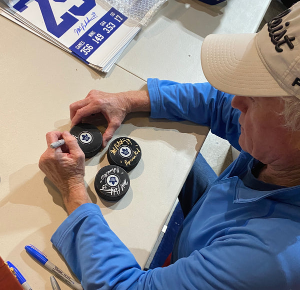 Mike Palmateer Autographed Puck in Silver