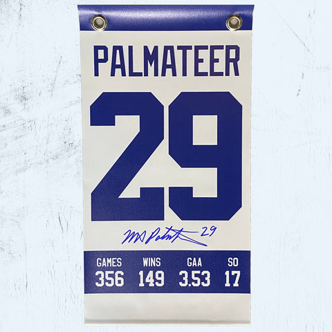 Mike Palmateer Autographed 8" x 15" Toronto Maple Leafs White Banner